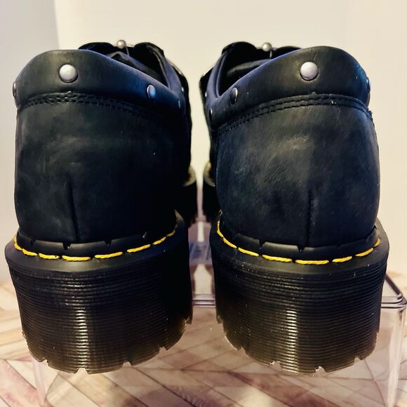 Dr Martens 8053 Quad Hinge Black Leather Platform Mens 12 Boots Steampunk Goth main image 5